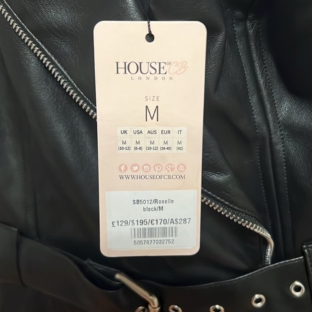 House of CB Vegan Leather Mini Dress - Picture 7 of 7